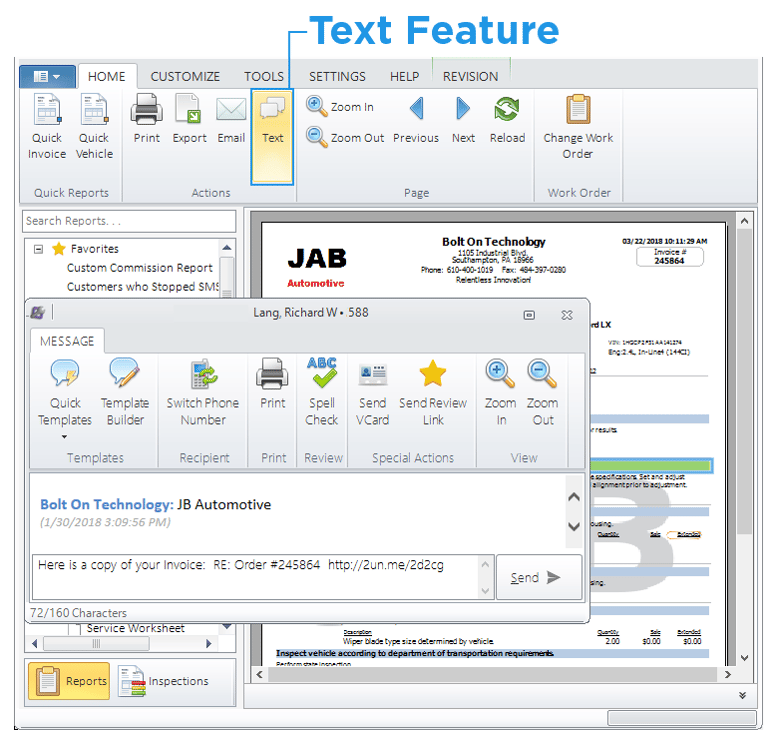 new text invoices and estimates right to your customers