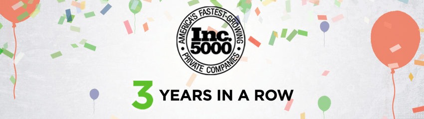 We Won the Inc. 5000 Award 3 Years In A Row