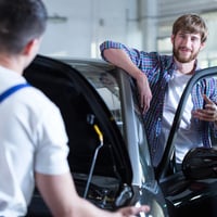 customer and technician